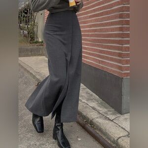 Commense She's Effortless Slit Maxi Skirt (Black)